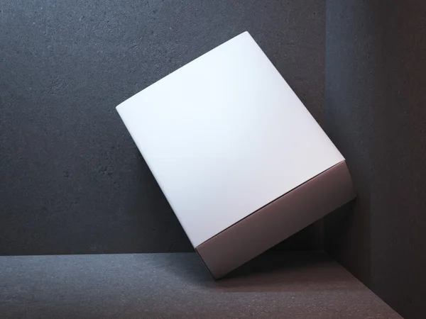 White box in modern studio — Stock Photo, Image