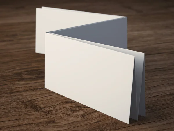 Folheto de papel dobrado em branco — Fotografia de Stock