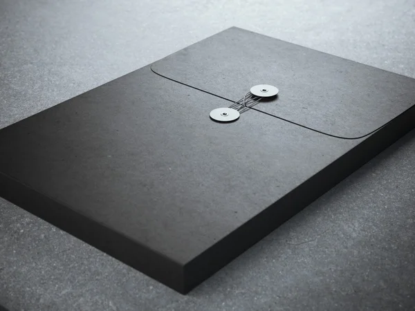Carpeta negra con textura de papel —  Fotos de Stock