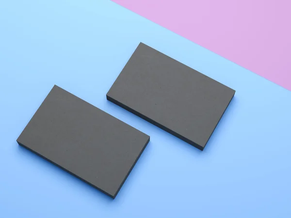 Two black business cards — Stock Photo, Image