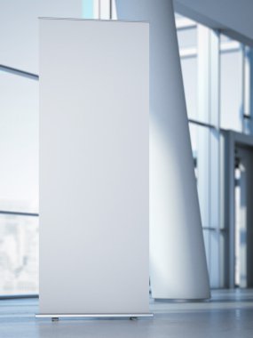 Modern ofis başlık boş topla. 3D render