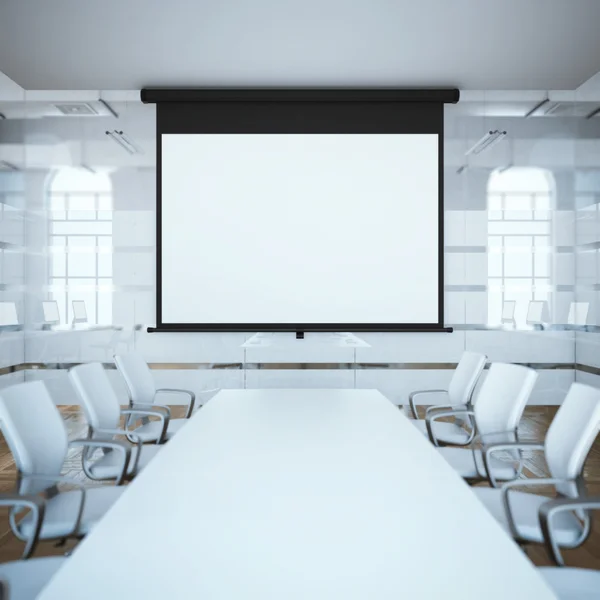 Black projector screen. 3d rendering — Stock Photo, Image