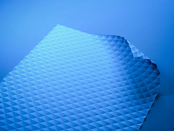 Feuille bleue avec structure polygonale abstraite — Photo