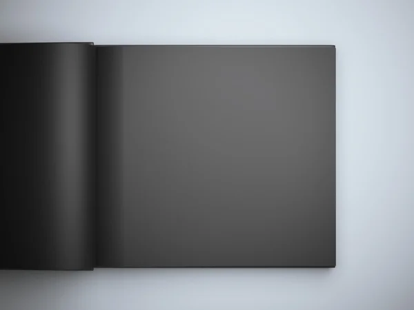 Časopis s černými pruhované listy — Stock fotografie