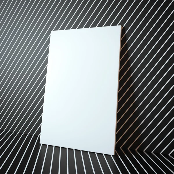 Prázdné bílý rámeček na pozadí abstraktní — Stock fotografie