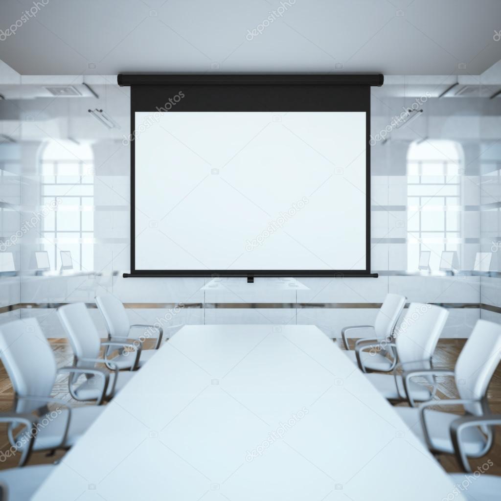 Black projector screen. 3d rendering