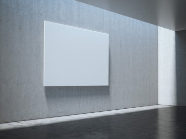 Beyaz boş tuval. 3D render
