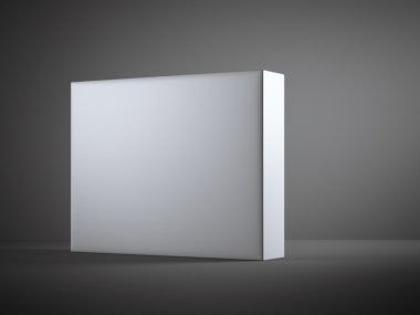 Boş beyaz gri studio paketinde