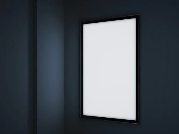 Light softbox in the dark interior. 3d rendering — Stock Photo, Image