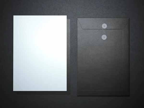 Blank paper sheet and folder — Stock Photo, Image