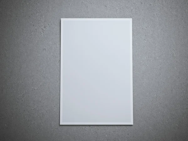 Blank paper sheet on floor. — Stock Photo, Image