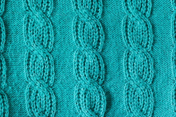 Green knitted wool texture can use as background — Stock Photo, Image