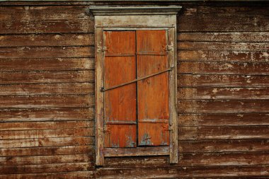 kahverengi renk eski ahşap kilitli windows