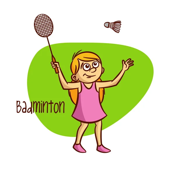 Olympiska sommarspelen. Sport. Badminton — Stock vektor