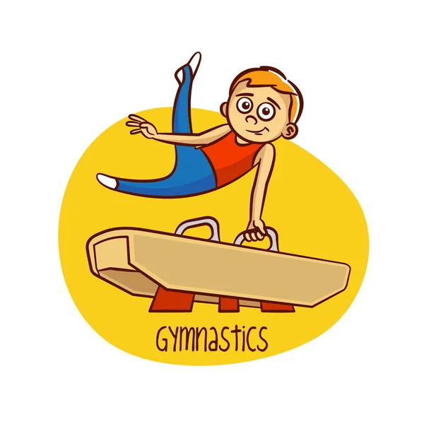 Olympiska sommarspelen. Sport. I gymnastik — Stock vektor