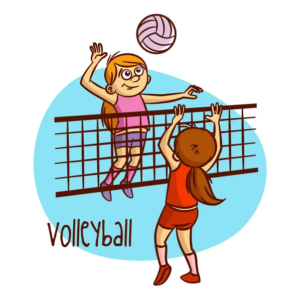 Olympische spelen. Sport. Volleybal — Stockvector