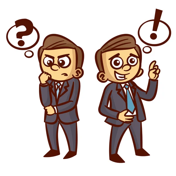 Businessman Ponder Question Idea — Stock Vector