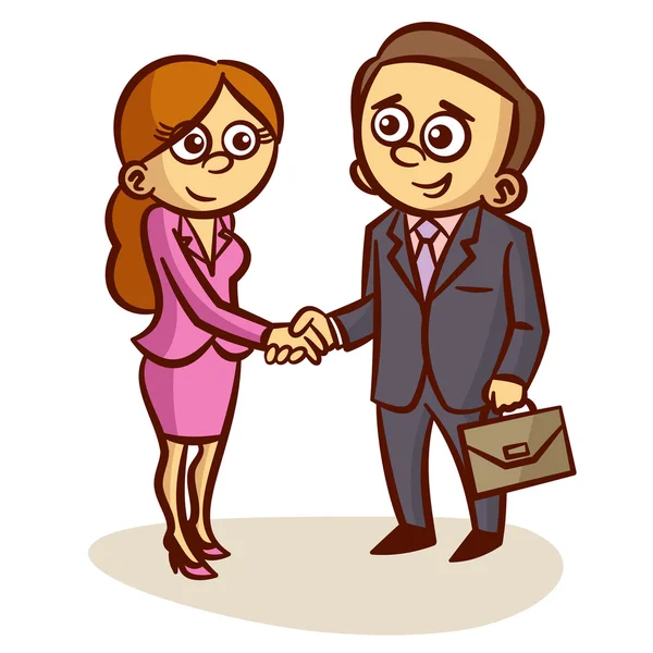 Business Partners Shaking Hands — Stock Vector