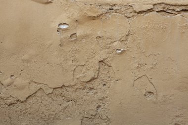 Eski hardal boyalı sıva duvar