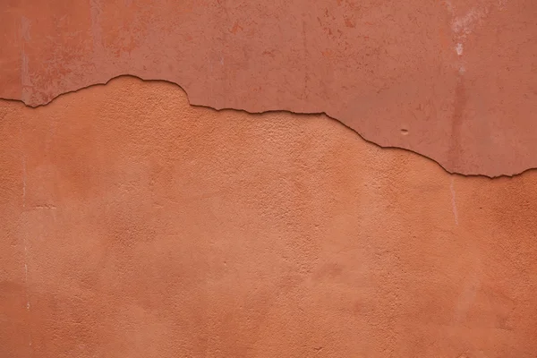Terracotta geschilderde gepleisterde muur — Stockfoto