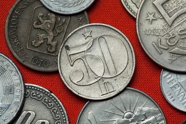 Monedas de la República Socialista Checoslovaca — Foto de Stock