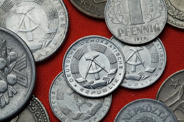 Coins of the German Democratic Republic — Stock Photo, Image