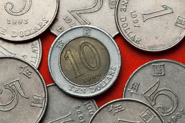 不同的 Hong 香港硬币 — 图库照片