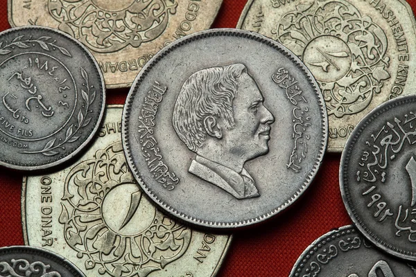 Different Coins of Jordan — Stock Photo, Image