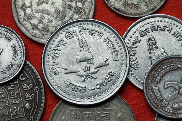 Diferentes monedas de Nepal —  Fotos de Stock