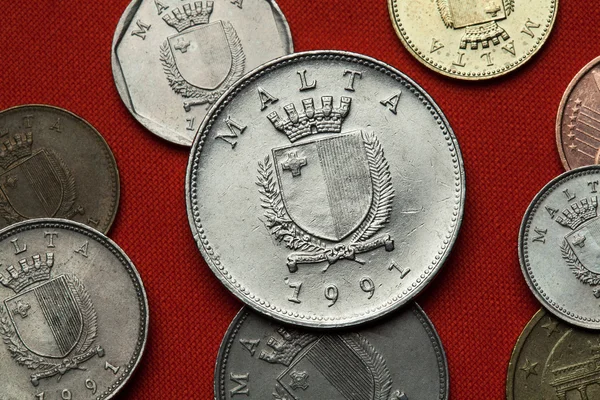 Diferentes monedas de Malta — Foto de Stock