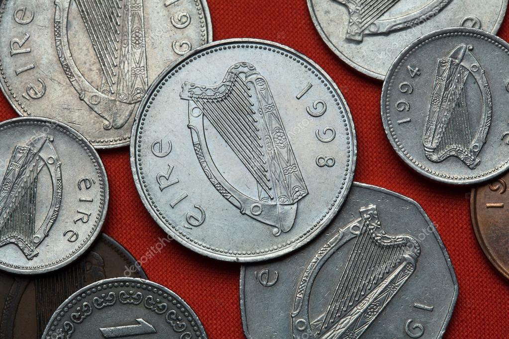 Diferentes monedas de Irlanda 2023