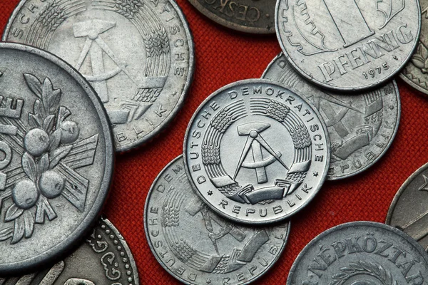 Coins of the German Democratic Republic — Stock Photo, Image