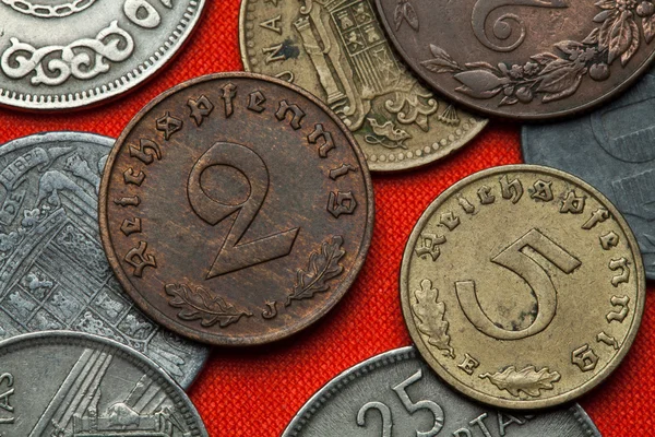 Monedas de la Alemania nazi — Foto de Stock