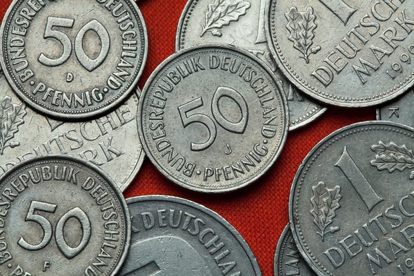 Coins of Germany. 50 pfennig — Stock Photo, Image