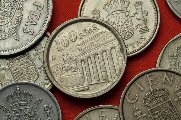 Coins of Spain. Prado Museum — Stock Photo, Image