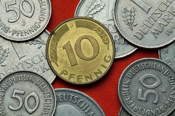 Olika mynt av Tyskland — Stockfoto