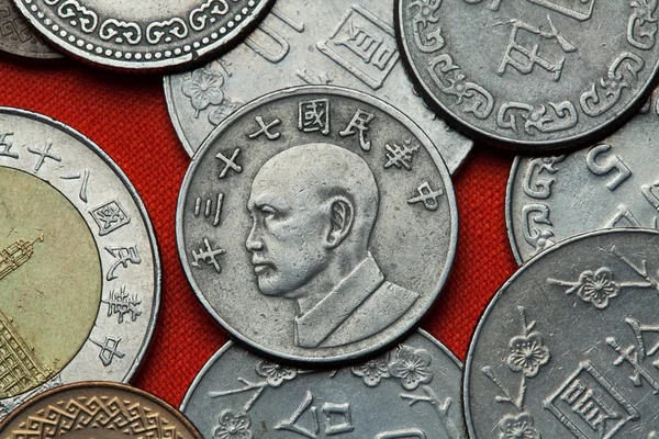 Diferentes monedas de Taiwán — Foto de Stock
