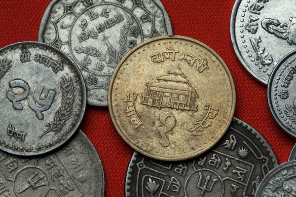 Monedas de Nepal. Templo Bageshwori en Nepalgunj —  Fotos de Stock