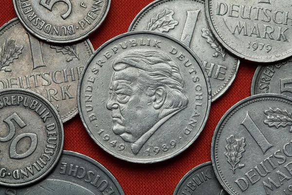Coins of Germany close-up — Stock Photo, Image