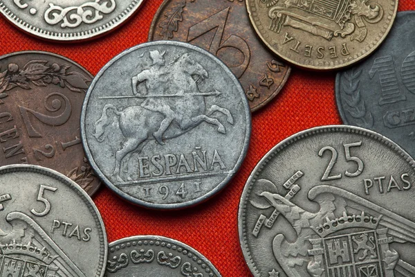 Coins of Spain under Franco — Stock Photo, Image