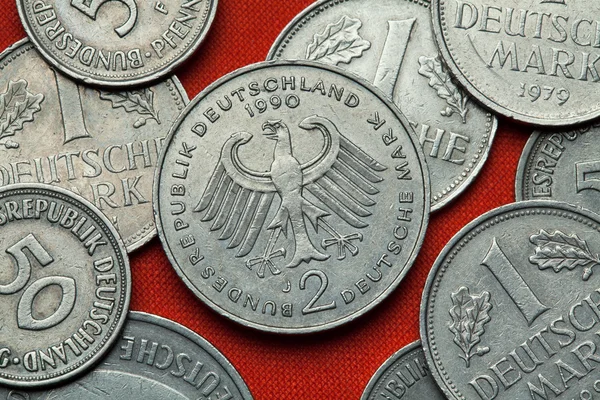 Münzen Deutschlands. deutscher Adler — Stockfoto