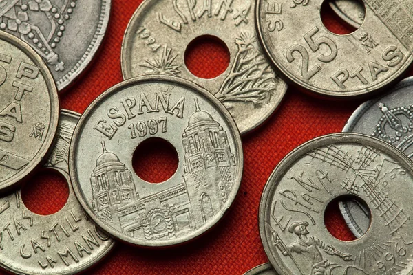 Münzen Spaniens. Versammlungspalast in Melilla — Stockfoto