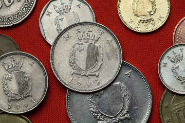 Malta sikkeleri üzerinde arka plan