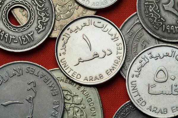 Monedas de los Emiratos Árabes Unidos — Foto de Stock