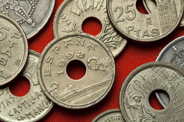 Vintage Monedas de España — Foto de Stock