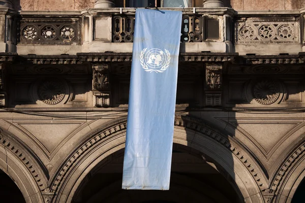 Bandeira das Nações Unidas — Fotografia de Stock