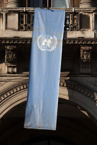 Vlag van de Verenigde Naties — Stockfoto