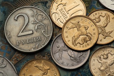 Coins of Russia clipart