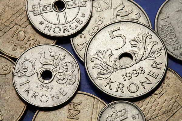 Noruega Monedas — Foto de Stock