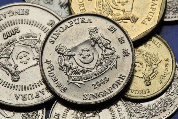Coins of Singapore — Stock Photo, Image